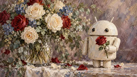 Android Porcelain Rose — Rose Still Life
