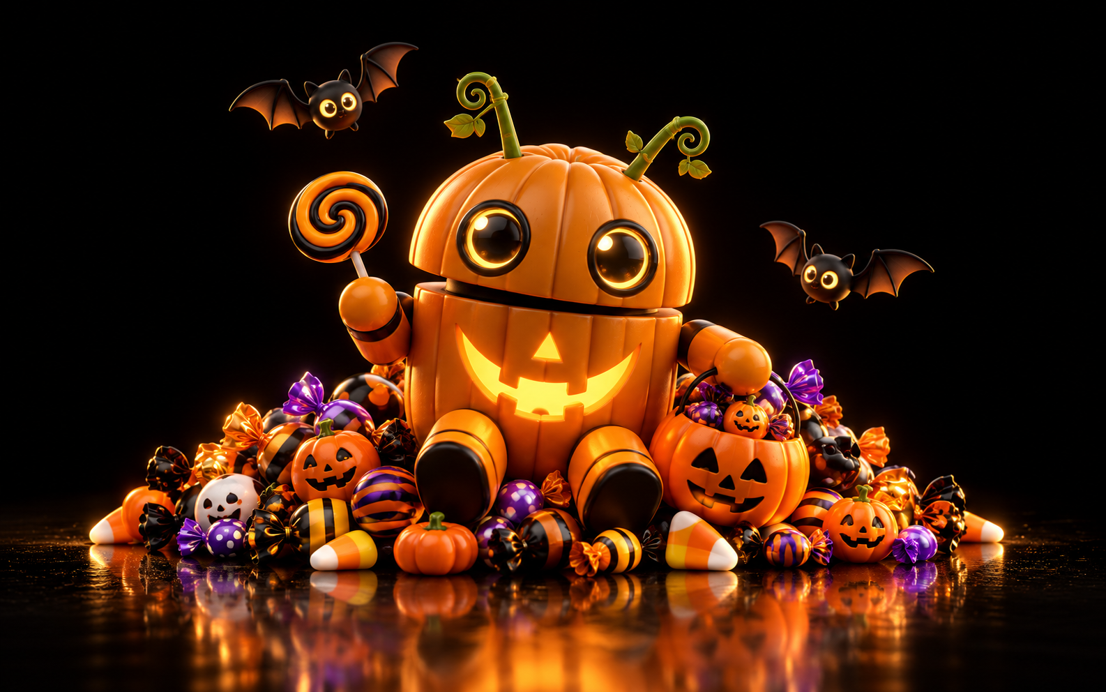 Android Pumpkin Candy — Playful Halloween