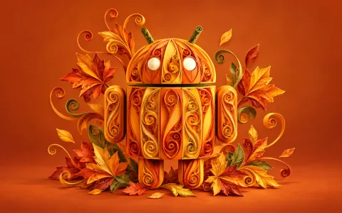 Android Quilled Autumn — Amber Pumpkin