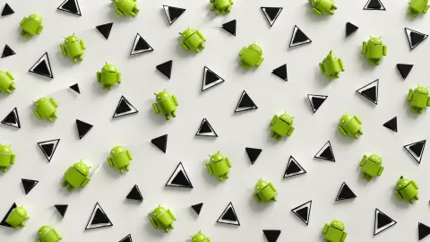 Android Robots and Triangles Wallpaper #1132