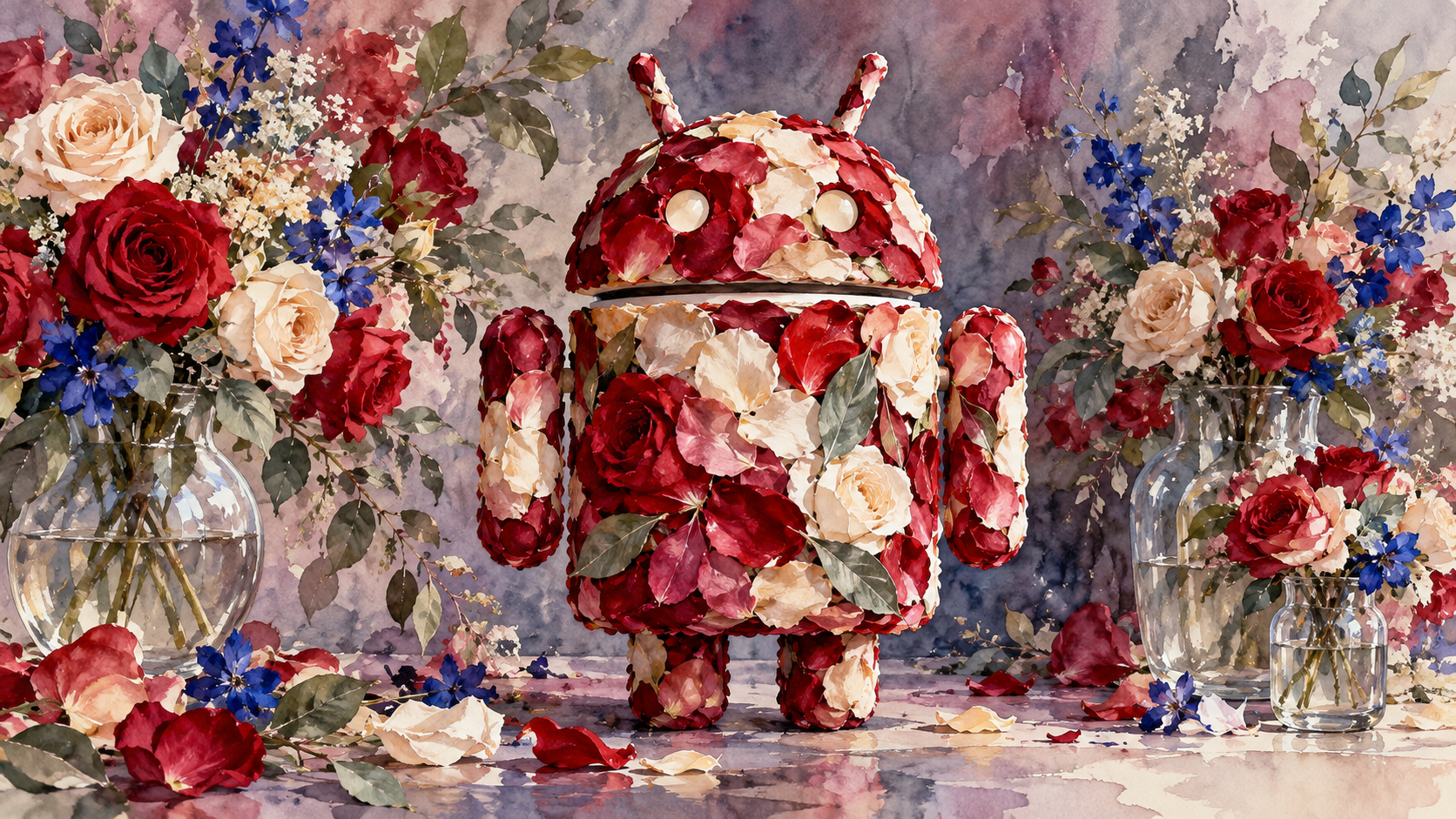 Android Rose Petal Art — Rose Still Life