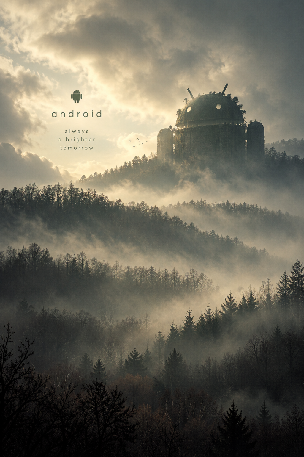 Android Ruin in the Misty Forest