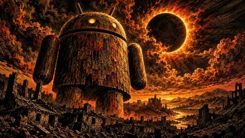 Android Scratchboard Eclipse — Charcoal Ember