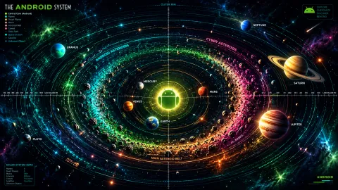 Android Solar System Infographic Wallpaper #1133