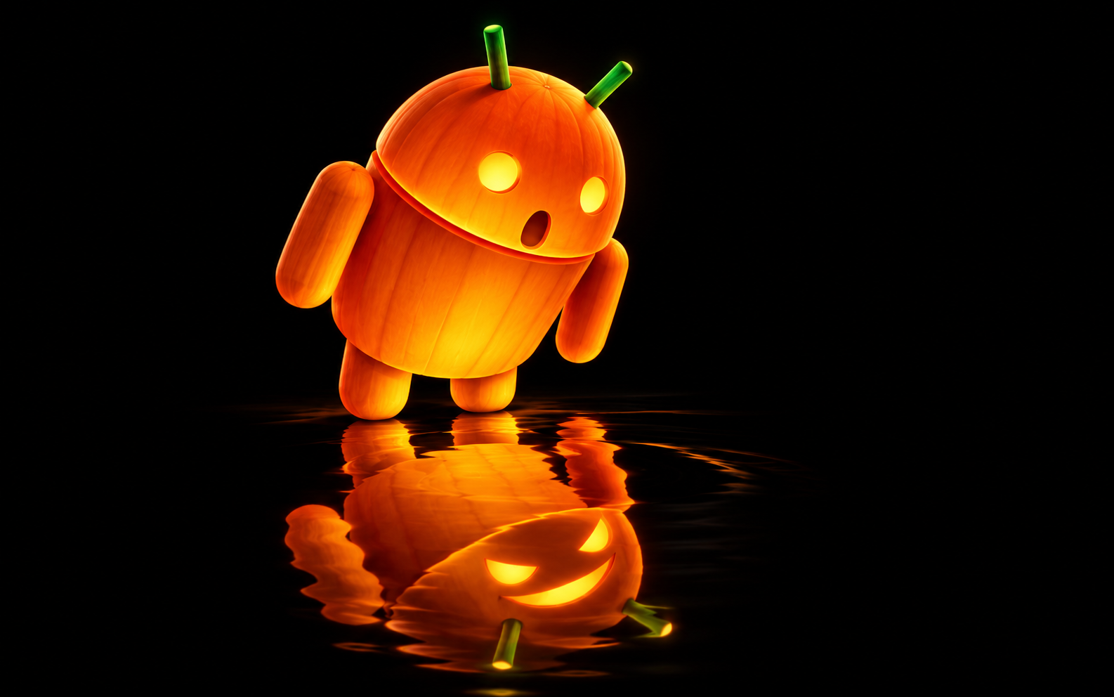 Android Surreal Reflection — Pumpkin Reflection