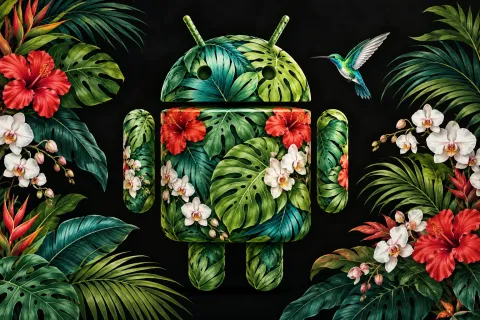 Android Tropical Leaf Sculpture — Tropical Floral