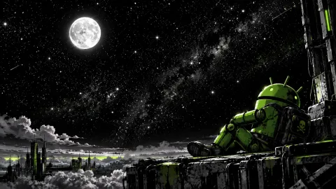 Android Under the Neon Moon Wallpaper #1545