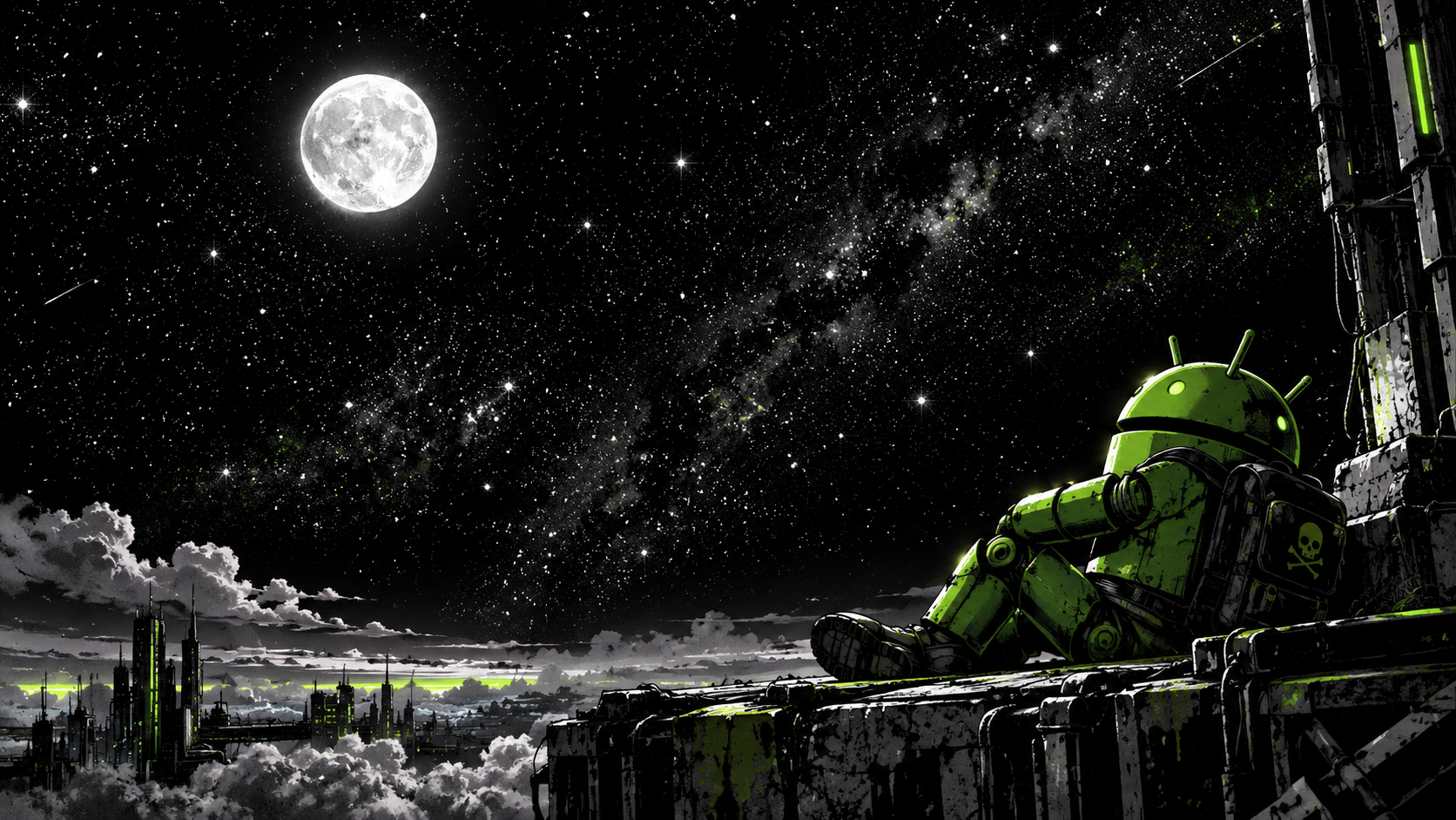 Android Under the Neon Moon