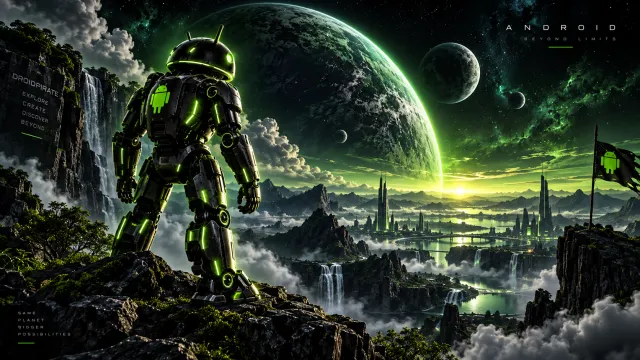 Android Wallpaper Alien Ruins Guardian