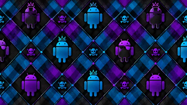 Android Wallpaper Cyan and Purple Argyle