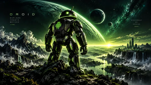 Android Wallpaper Emerald Planet Sentinel