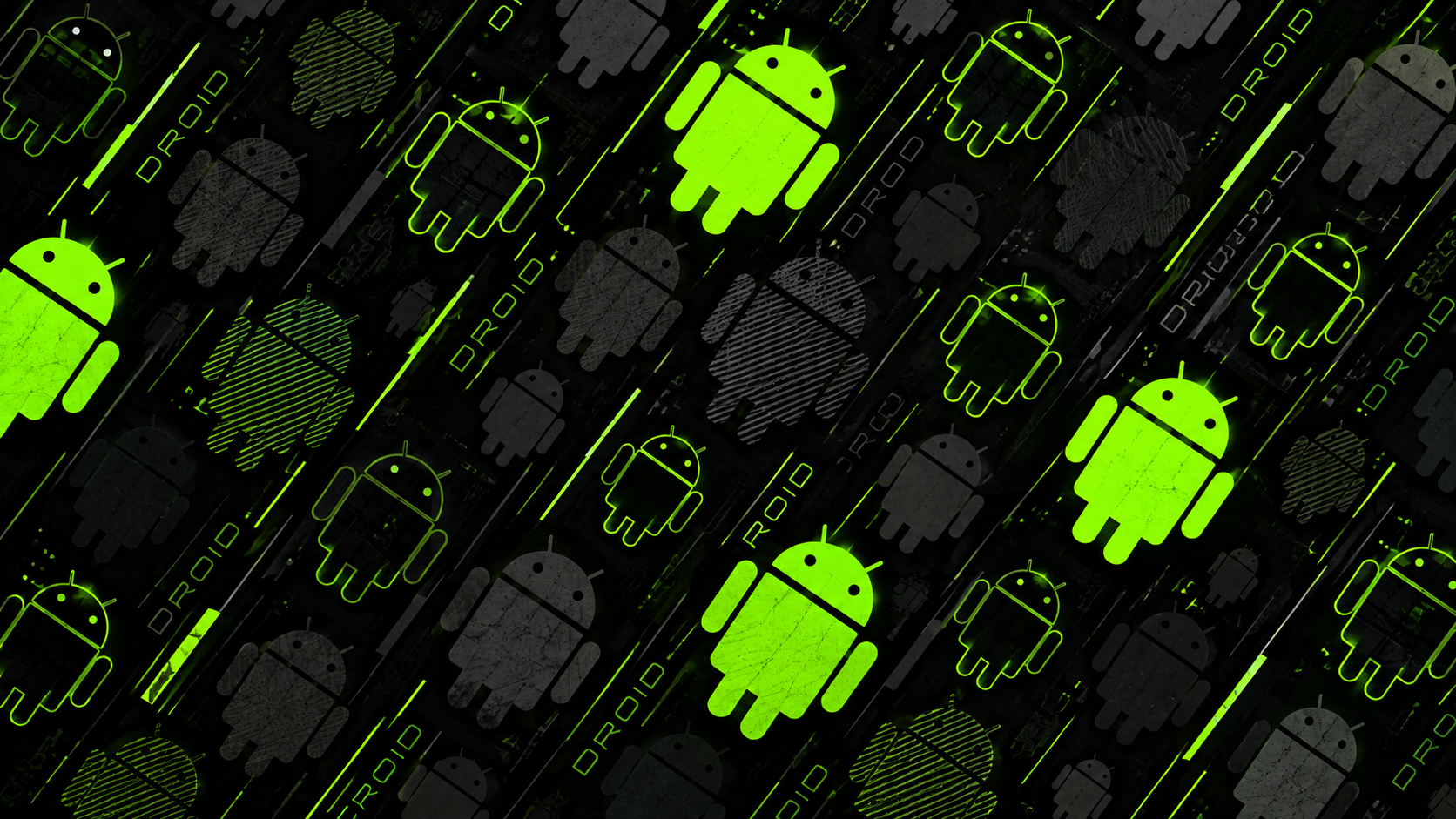 Android Wallpaper Lime Droid Diagonal Pattern
