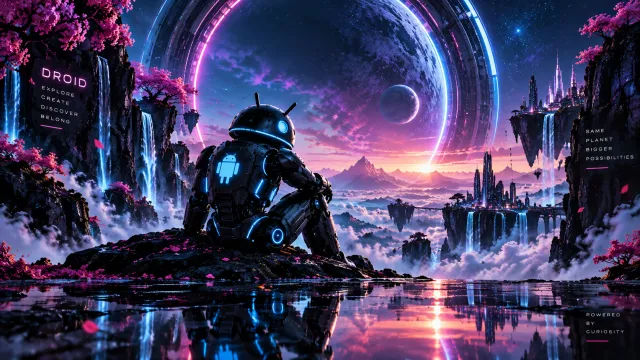 Android Wallpaper Violet Eclipse Guardian