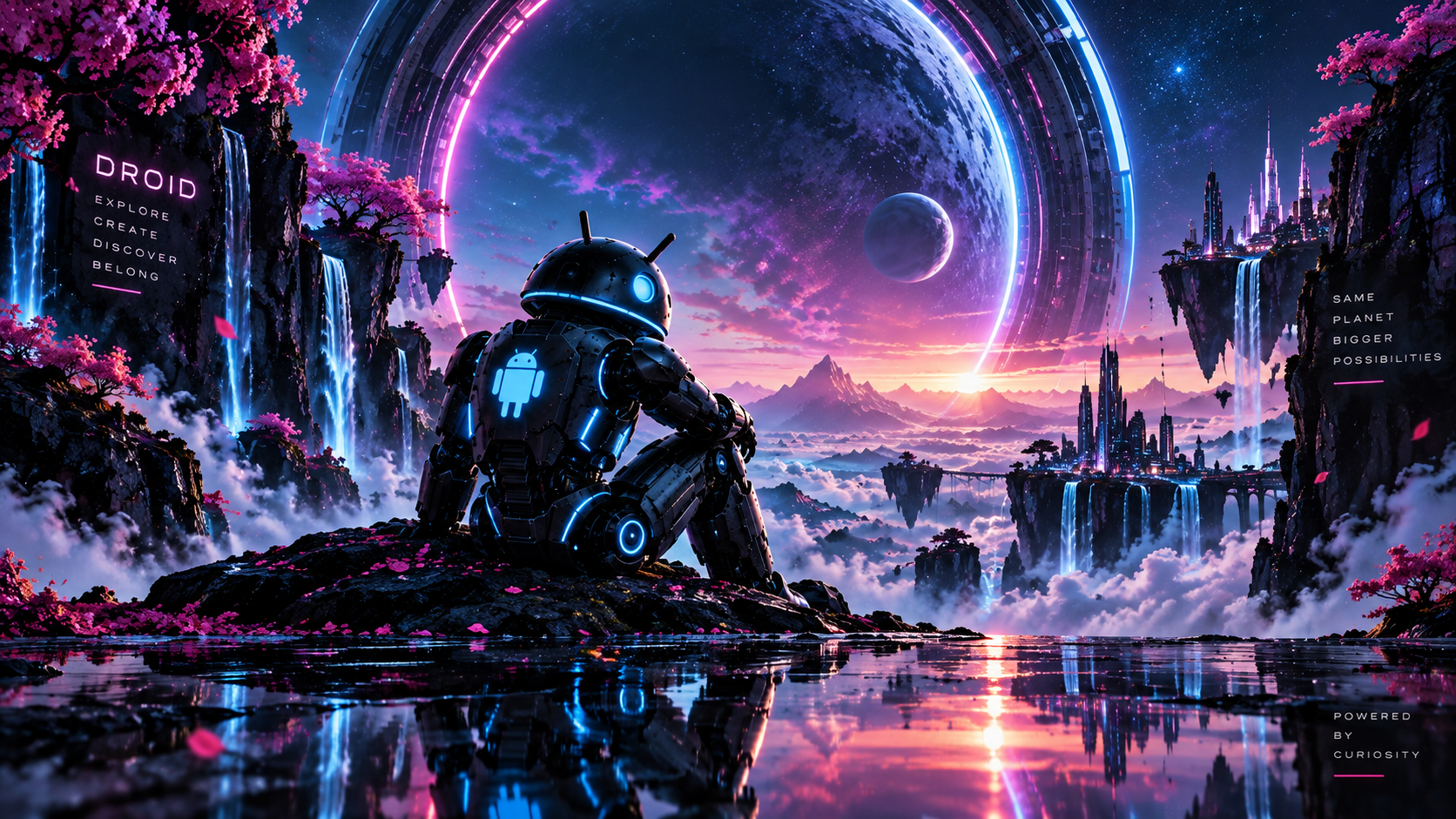 Android Wallpaper Violet Eclipse Guardian
