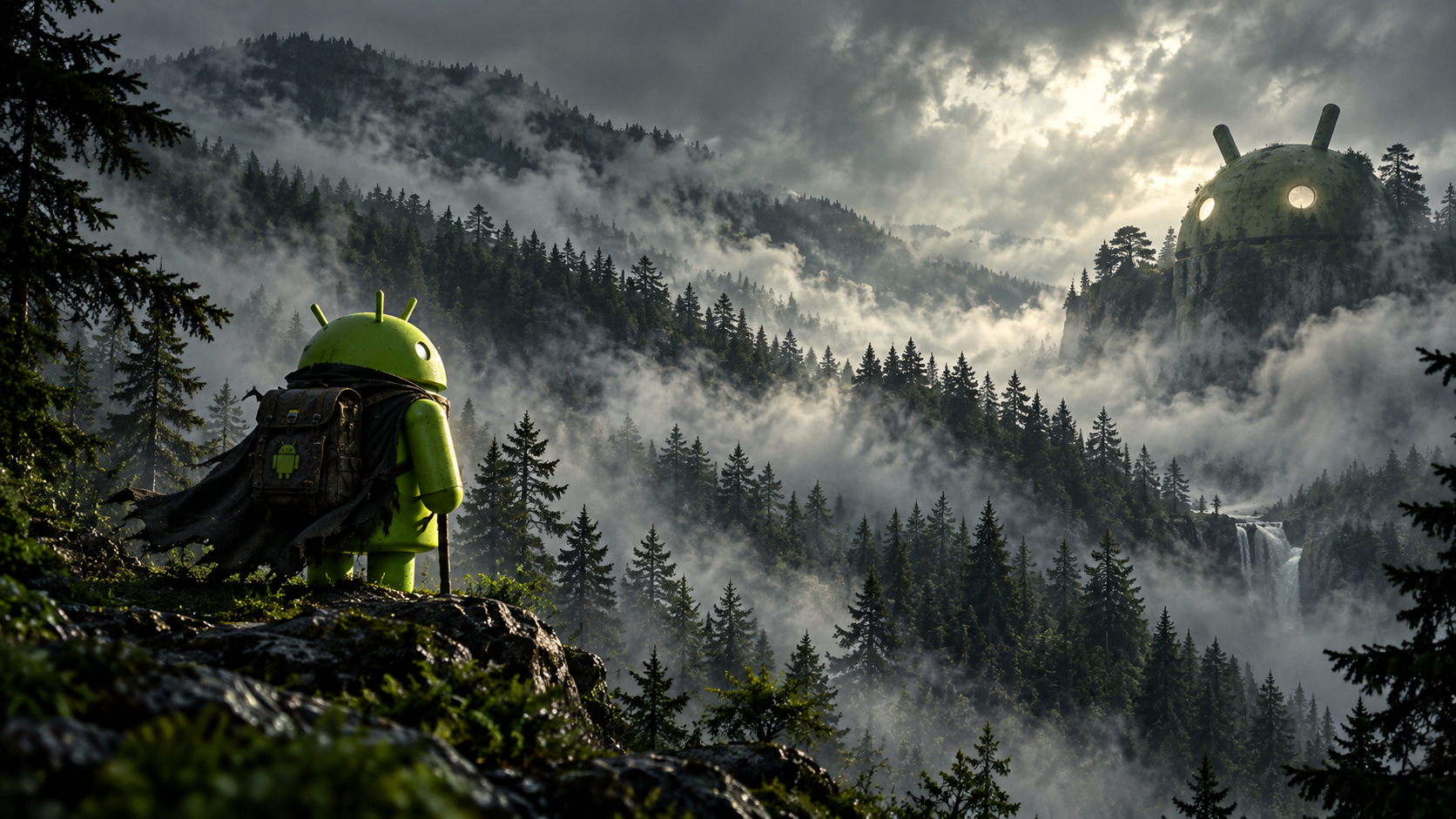 Android Wanderer in the Misty Valley
