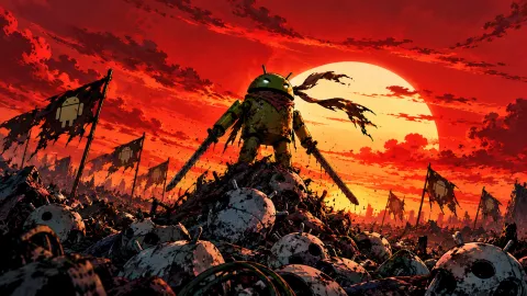 Android Warrior at the Rusted Sunset Wallpaper #1550