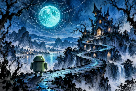 Android Watercolor Manor — Moonbeam Web Manor