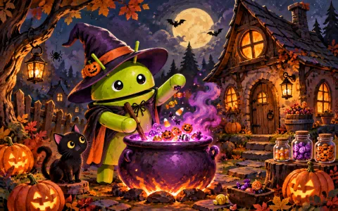 Android Witch Cauldron — Playful Halloween