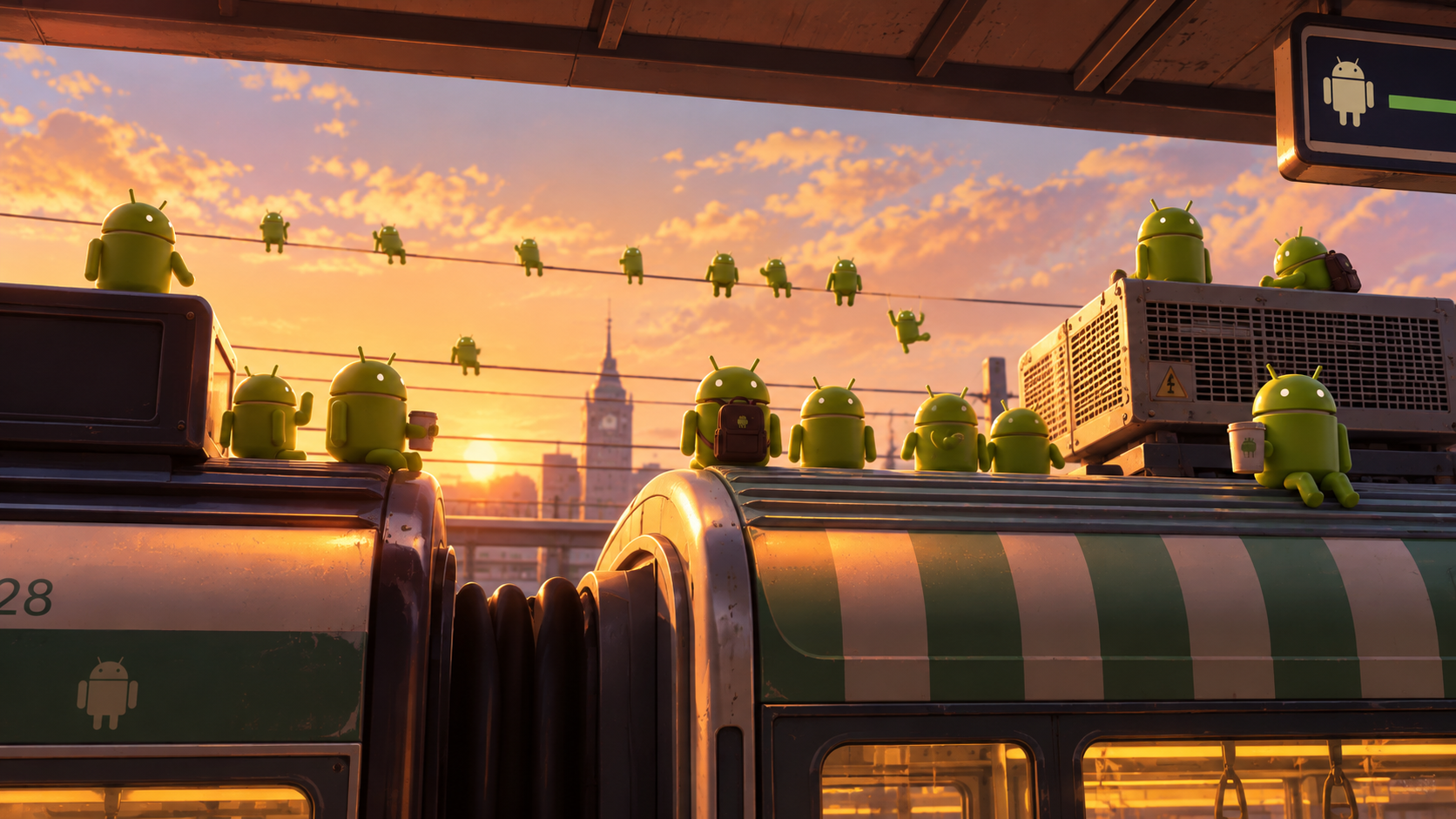 Androids at Sunset Station