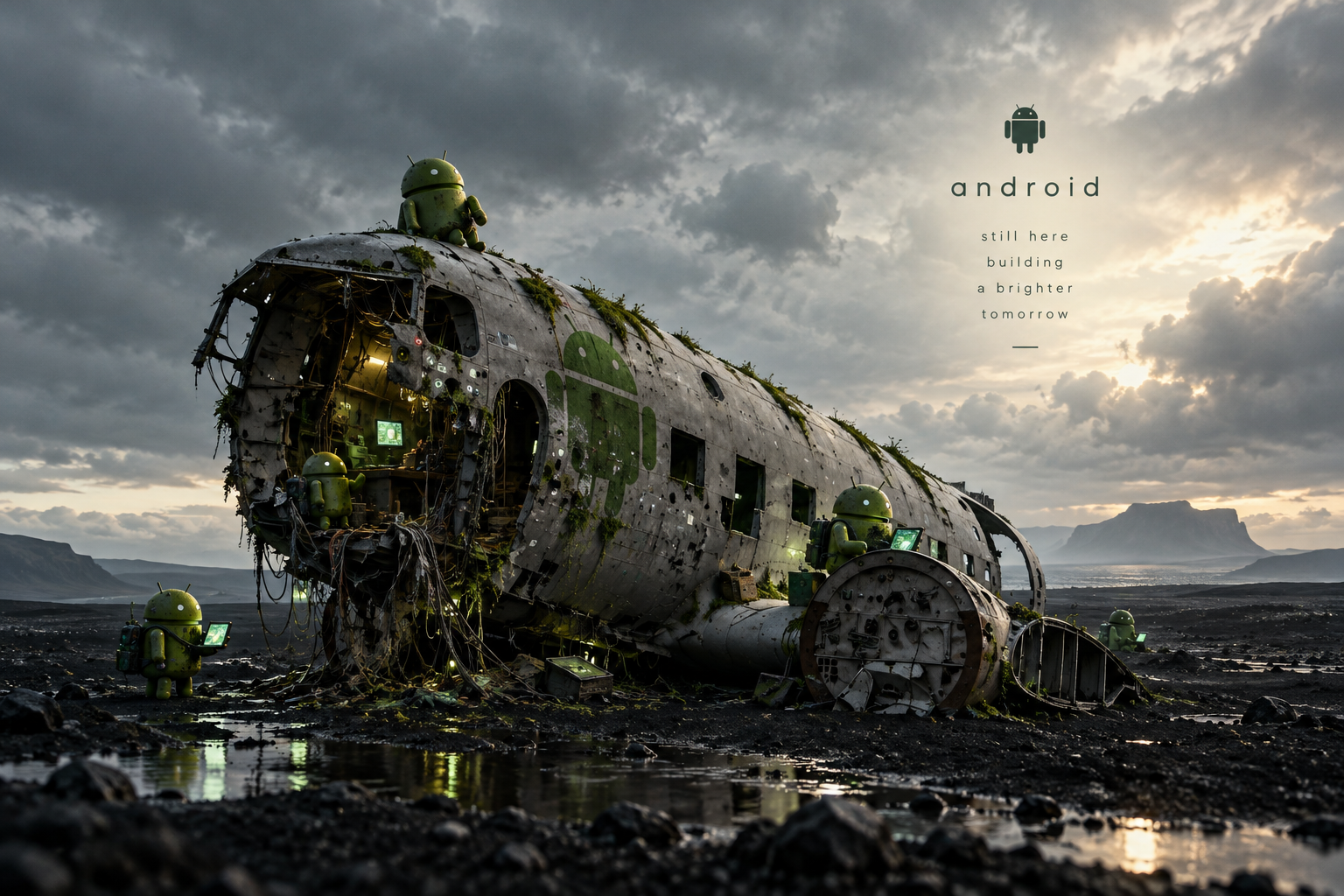 Androids Reclaim the Wreckage