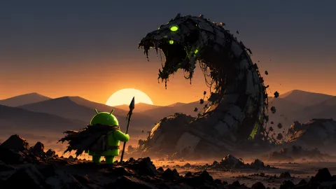Android’s Stand Against the Serpent Wallpaper #1560