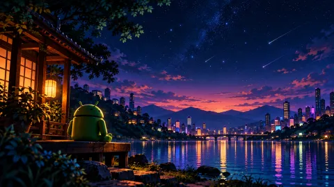 Android’s Starlit Lakeside Retreat