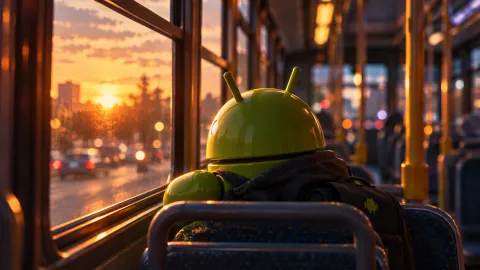 Android’s Sunset Commute Wallpaper #1563