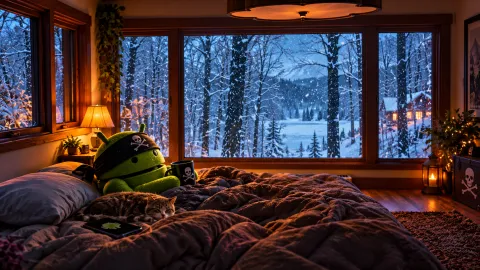 Cozy Android Pirate Winter Nook Wallpaper #1572