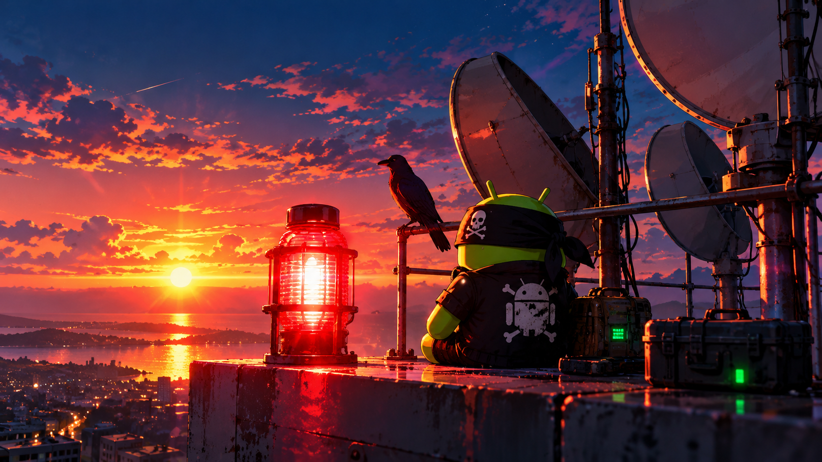 DroidPirate at Sunset Overlook
