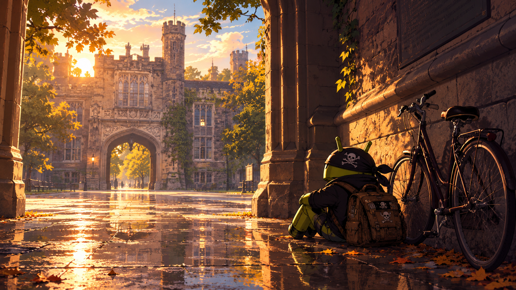 DroidPirate beneath the Golden Archway