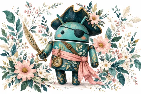 DroidPirate Blush Explorer — Blush Floral