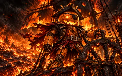DroidPirate Burning Ship — Zombie Inferno