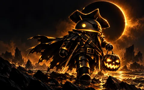 DroidPirate Eclipse Lantern — Black Gold Lantern