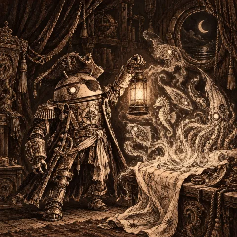 DroidPirate Haunted Navigator — Gothic Ink