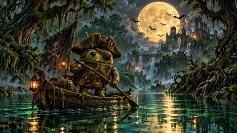 DroidPirate Haunted River — Emerald Bat Forest
