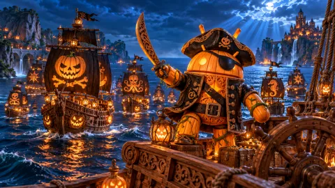 DroidPirate Lantern Fleet — Pumpkin Radiance