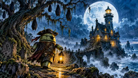 DroidPirate Lighthouse Keeper — Blue Haunted Manor