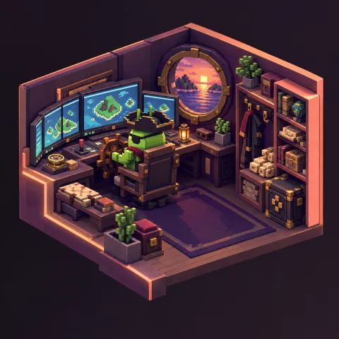 DroidPirate Navigation Office — Voxel Computer