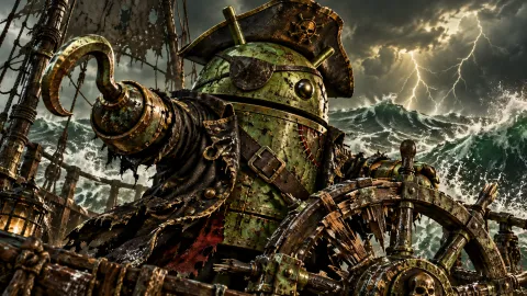 DroidPirate Oxidized Corsair — Stitched Monster