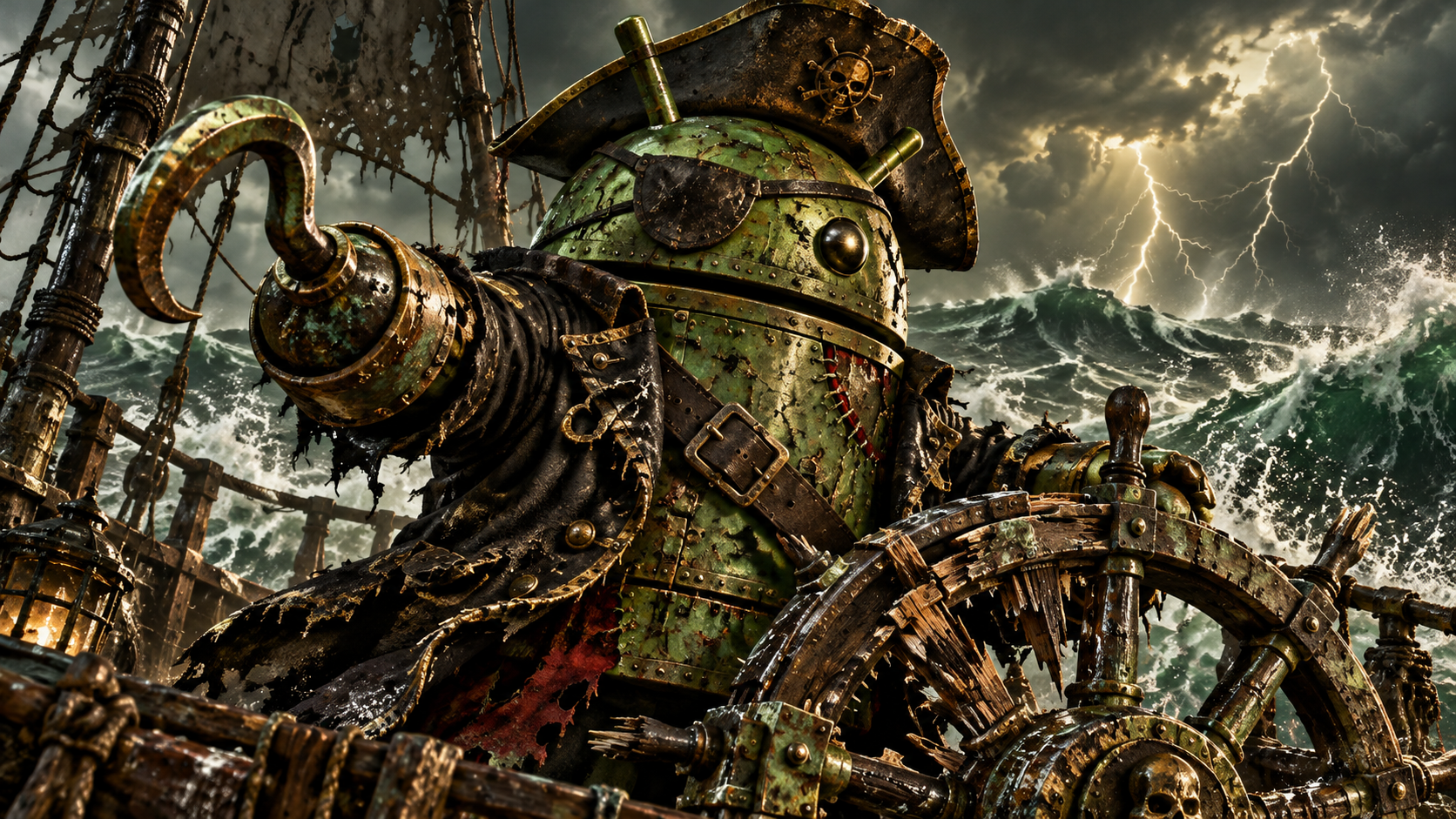 DroidPirate Oxidized Corsair — Stitched Monster