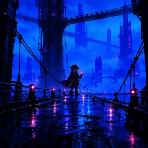 DroidPirate Skybridge Navigator — Blue Bridge