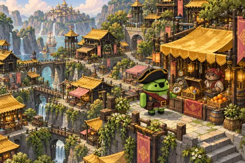 DroidPirate Treasure Merchant — Golden Market