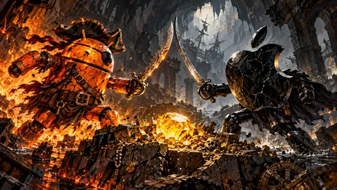 DroidPirate vs Apple Amber Treasure — Charcoal Ember