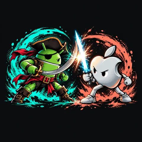 DroidPirate vs Apple Comic — Original Collection Wallpaper #1409