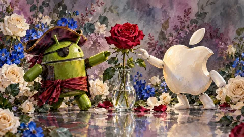 DroidPirate vs Apple Crimson Rose — Rose Still Life