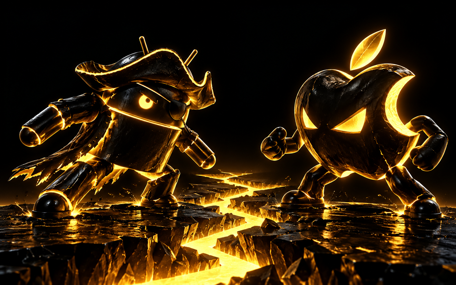 DroidPirate vs Apple Gold Chasm — Black Gold Lantern
