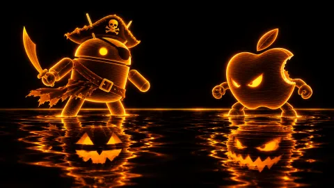 DroidPirate vs Apple Holographic Mirror — Amber Mirror