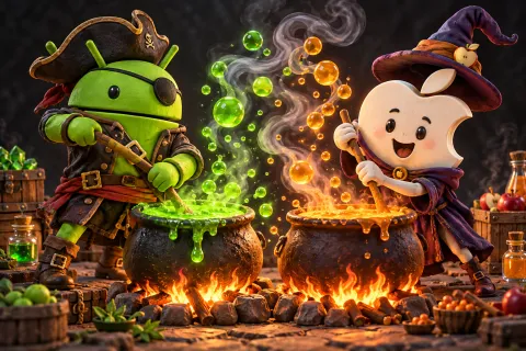 DroidPirate vs Apple Potion Cookoff — Emerald Brew