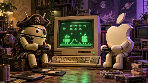 DroidPirate vs Apple Retro Game — Retro Computing