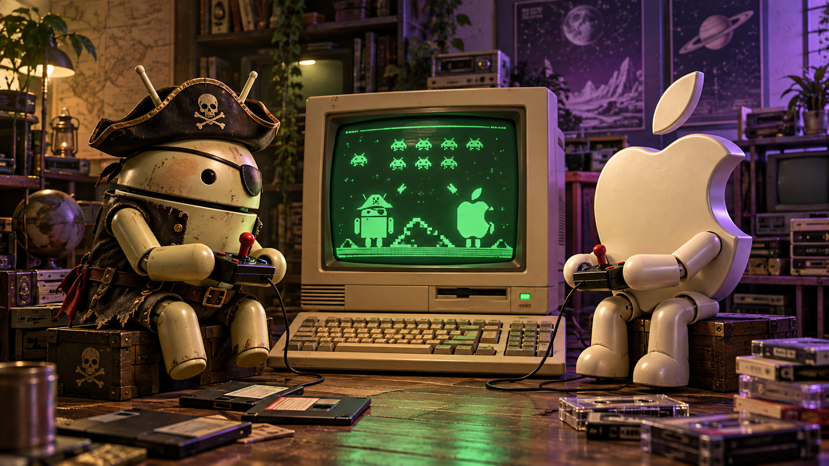 DroidPirate vs Apple Retro Game — Retro Computing
